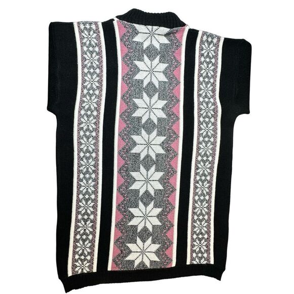 NAN DORSEY Vintage Snowflake Star Design Long Sweater Size Large - Picture 9 of 13